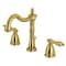 Kingston Brass KB1977AL 8" Widespread Bathroom Faucet, Brushed Brass KB1977AL - alternate 1